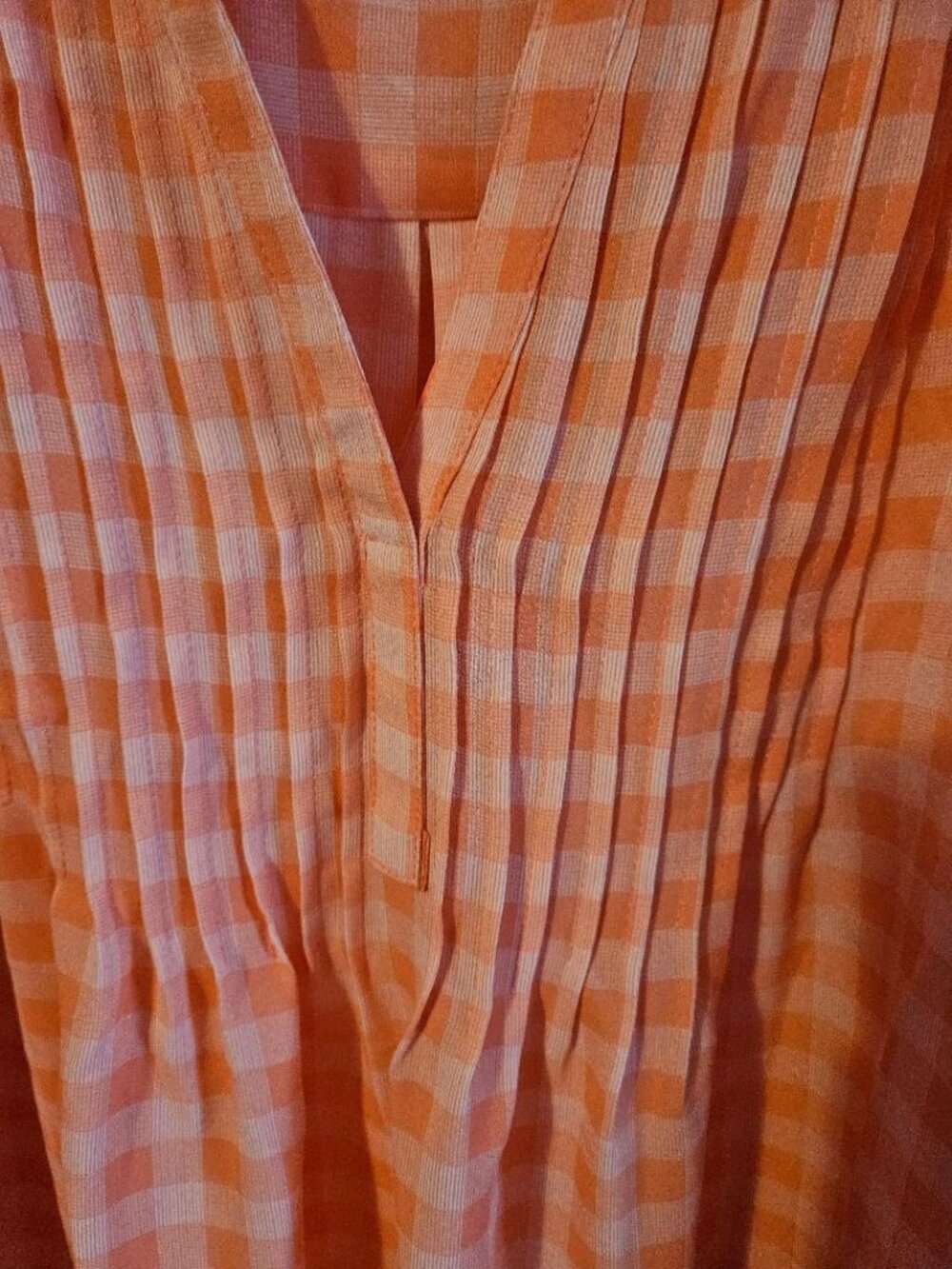 Share Macys Style & Co Gingham Pintuck Blouse Women's 4X(26/28) - Picture 8 of 8